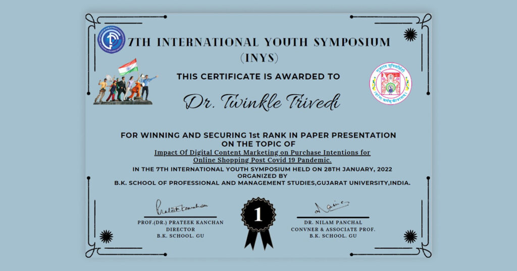 Best Paper Presentation Award