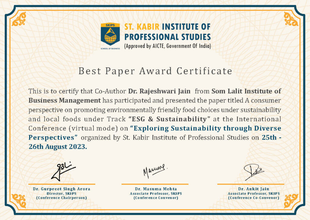 Best Paper Award