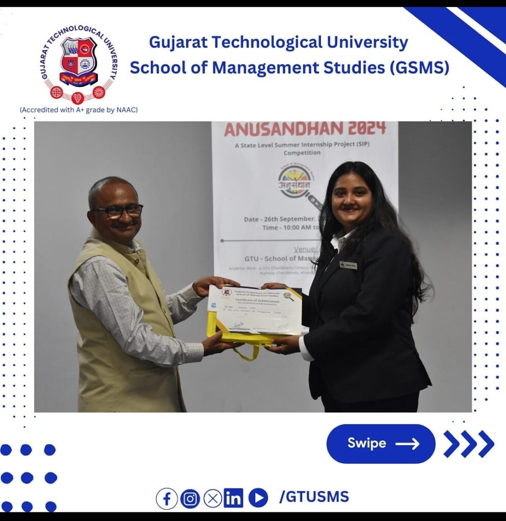 GTU Summer Internship Competition Winner